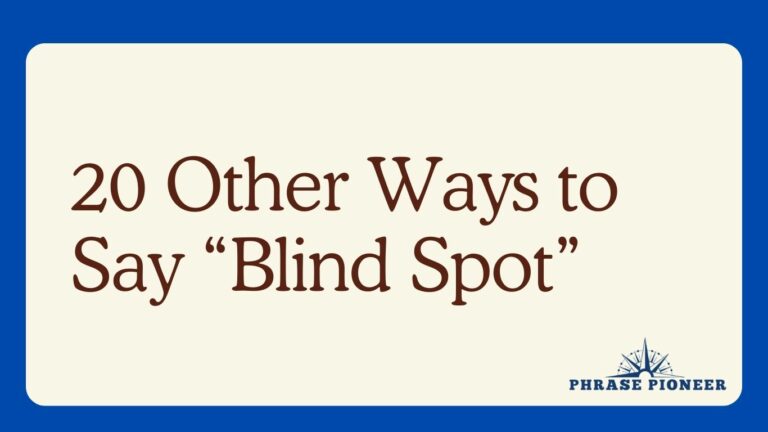 20 Other Ways to Say “Blind Spot”